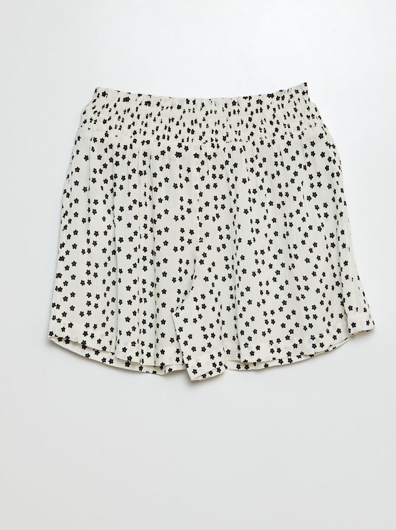 Conjunto blusa + calções - 2 peças BRANCO - Kiabi