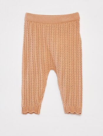 Conjunto blusa com gola de fantasia + leggings em tricô