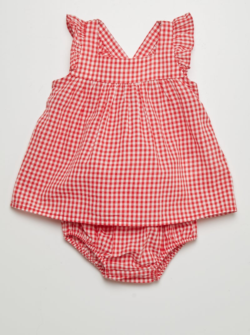 Conjunto blusa + cuecas - 2 peças VERMELHO - Kiabi