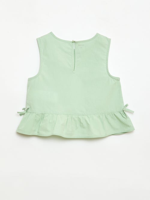 Conjunto blusa sem mangas + calças - 2 peças - Kiabi