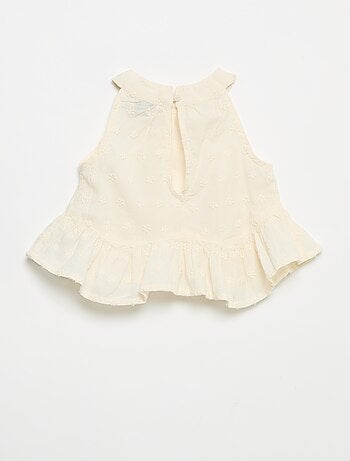 Conjunto blusa sem mangas + calções