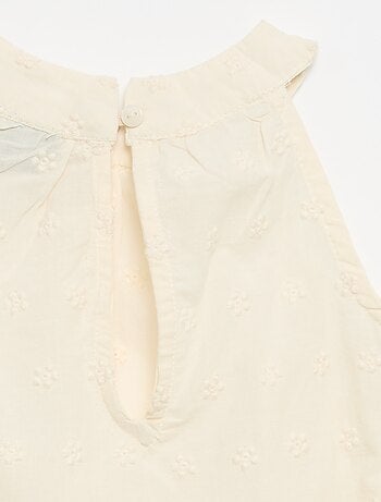 Conjunto blusa sem mangas + calções