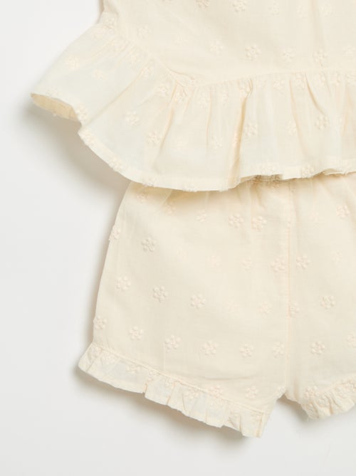 Conjunto blusa sem mangas + calções - Kiabi