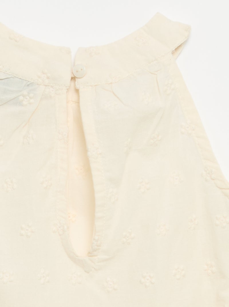 Conjunto blusa sem mangas + calções Cru - Kiabi