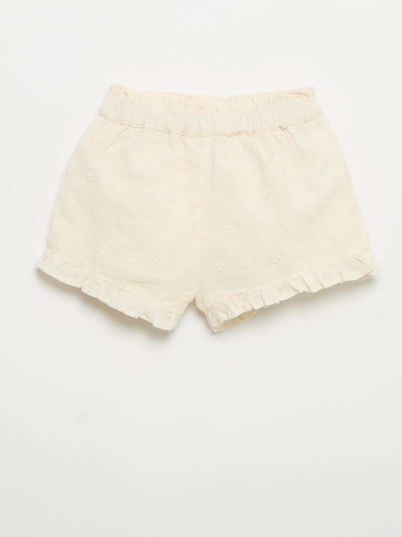 Conjunto blusa sem mangas + calções Cru - Kiabi