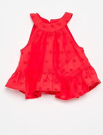 Conjunto blusa sem mangas + calções