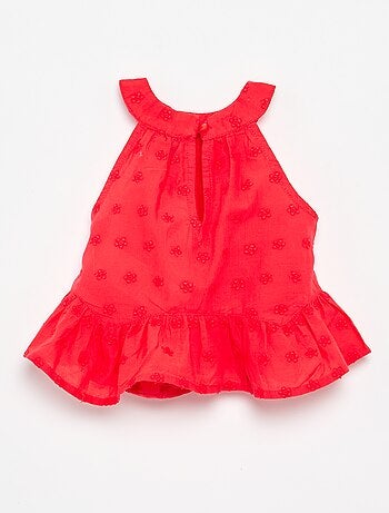 Conjunto blusa sem mangas + calções