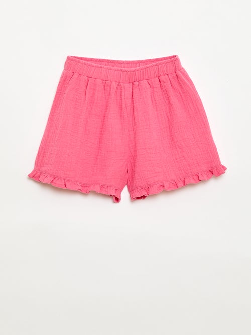 Conjunto blusa + short liso - 2 peças - Kiabi