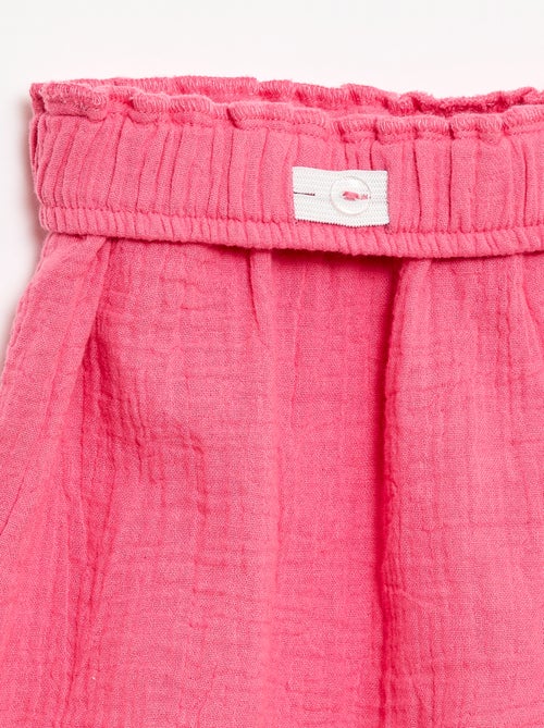 Conjunto blusa + short liso - 2 peças - Kiabi