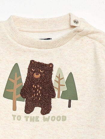 Conjunto sweatshirt + leggings com desenho