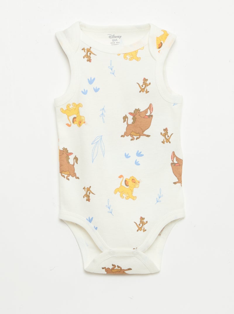 Conjunto body + calções 'Disney' 'O Rei Leão' Branco - Kiabi
