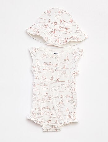 Conjunto body + chapéu 'Disney' - 2 peças