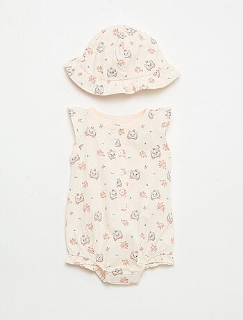 Conjunto body + chapéu 'Marie' 'Disney' - 2 peças