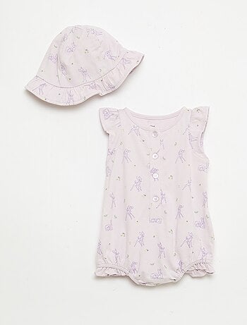 Conjunto body + chapéu 'Marie' 'Disney' - 2 peças
