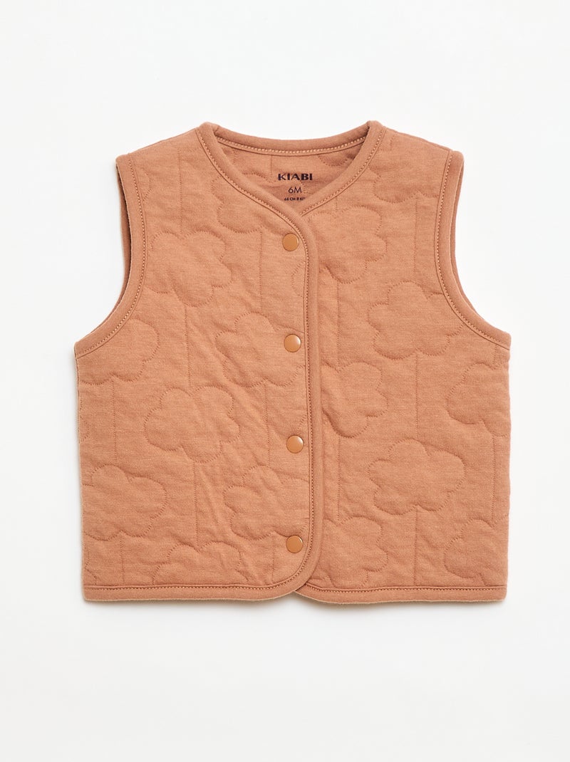 Conjunto body + colete acolchoado Castanho - Kiabi