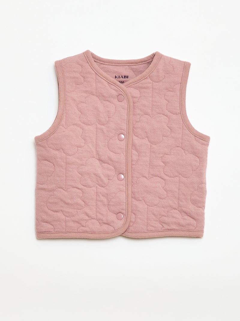 Conjunto body + colete acolchoado Rosa - Kiabi