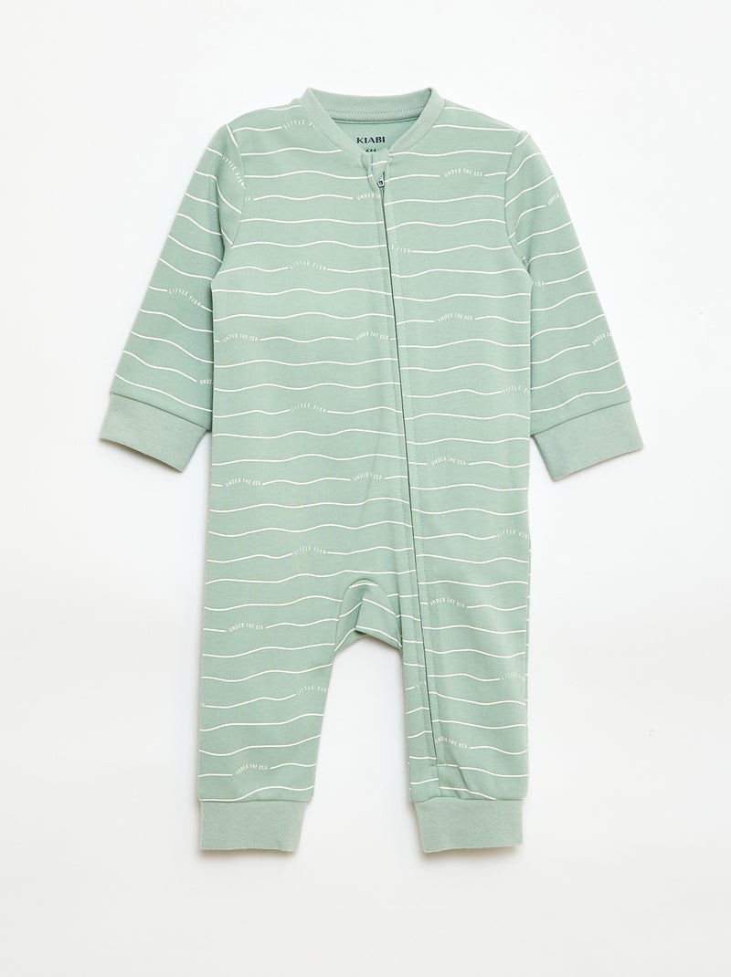 Conjunto body + colete acolchoado Verde - Kiabi