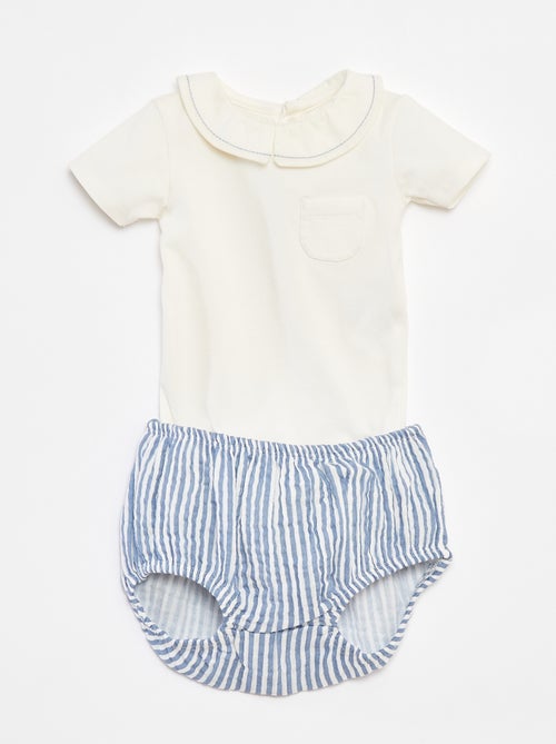 Conjunto body + cuecas  - 2 peças - Kiabi