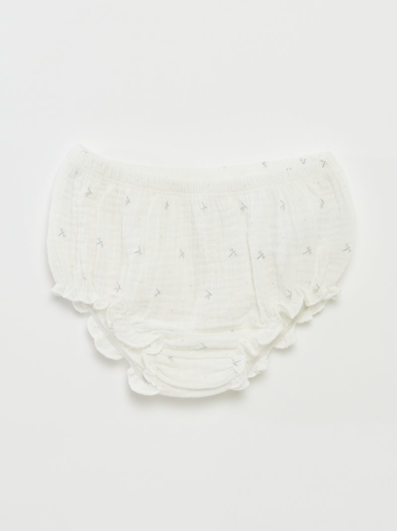 Conjunto body + cuecas  - 2 peças BRANCO - Kiabi