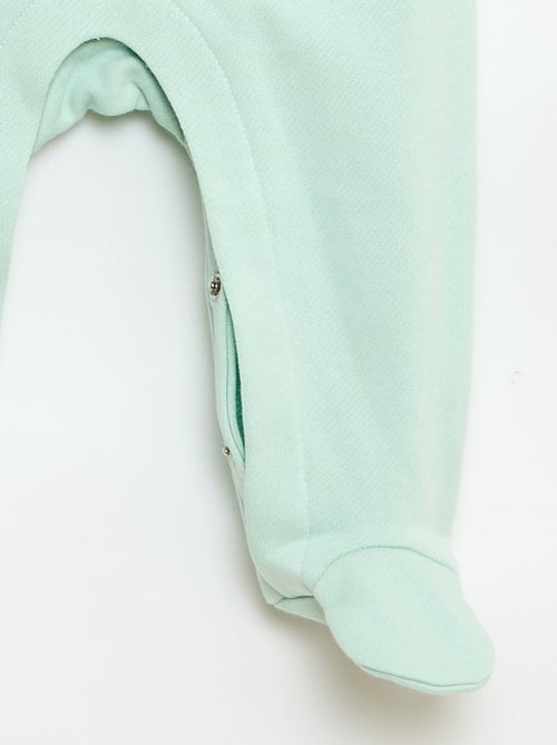 Conjunto body de mangas compridas + jardineira com pés - Kiabi