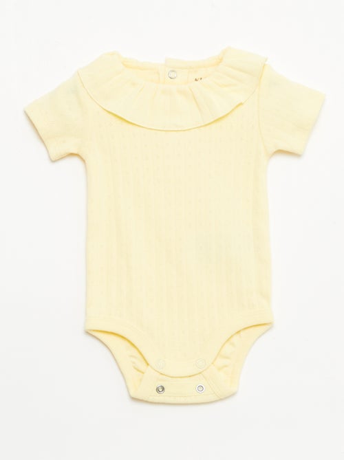 Conjunto body evolutivo + pijama em malha canelada - Kiabi