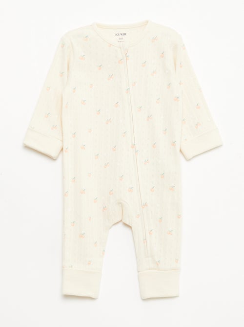 Conjunto body evolutivo + pijama em malha canelada - Kiabi