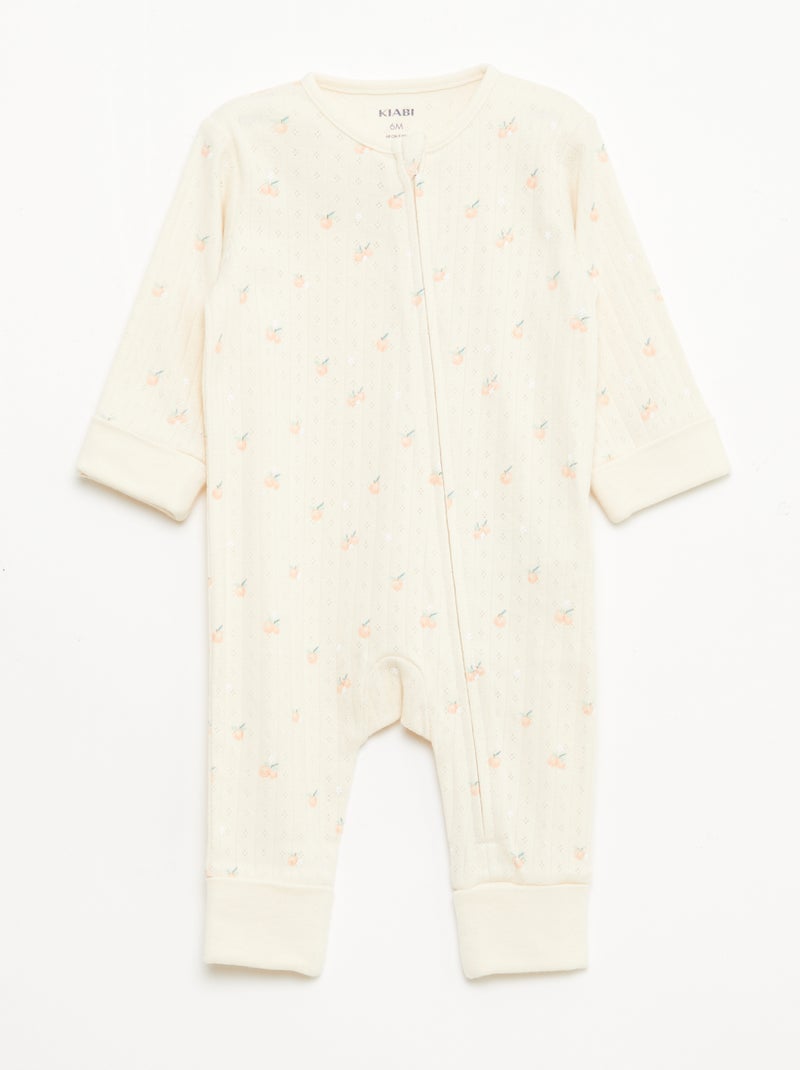Conjunto body evolutivo + pijama em malha canelada Laranja - Kiabi