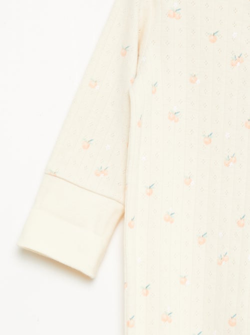 Conjunto body evolutivo + pijama em malha canelada - Kiabi