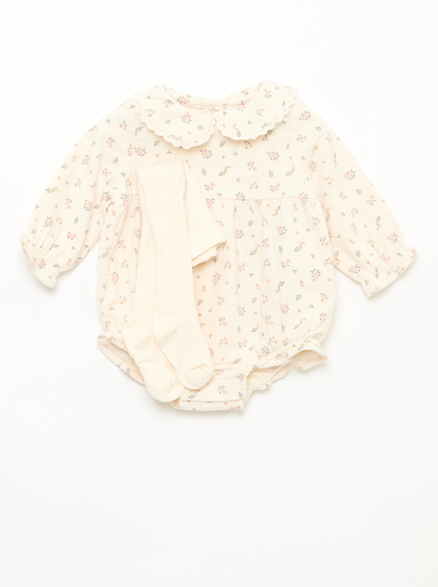 Conjunto body florido + collants