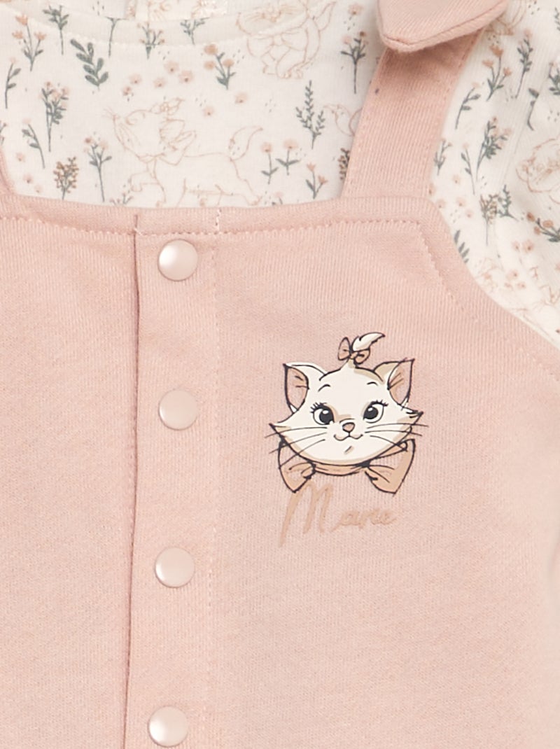 Conjunto body + jardineiras + bandolete 'Marie' - 3 peças ROSA - Kiabi