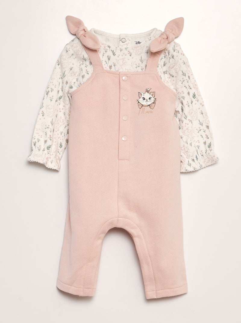 Conjunto body + jardineiras + bandolete 'Marie' - 3 peças ROSA - Kiabi