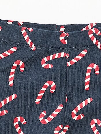 Conjunto body + leggings + gorro Natal em algodão