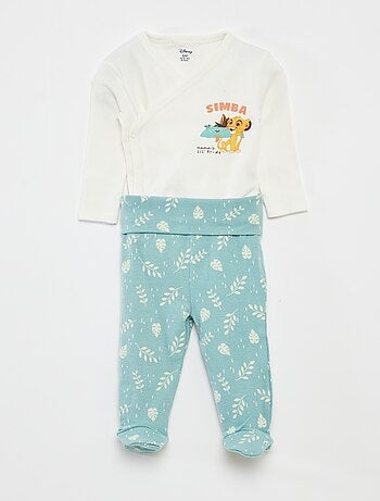 Conjunto body + leggings com pés 'Stitch'