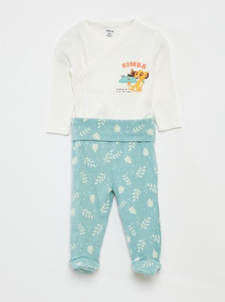 Conjunto body + leggings com pés 'Simba'