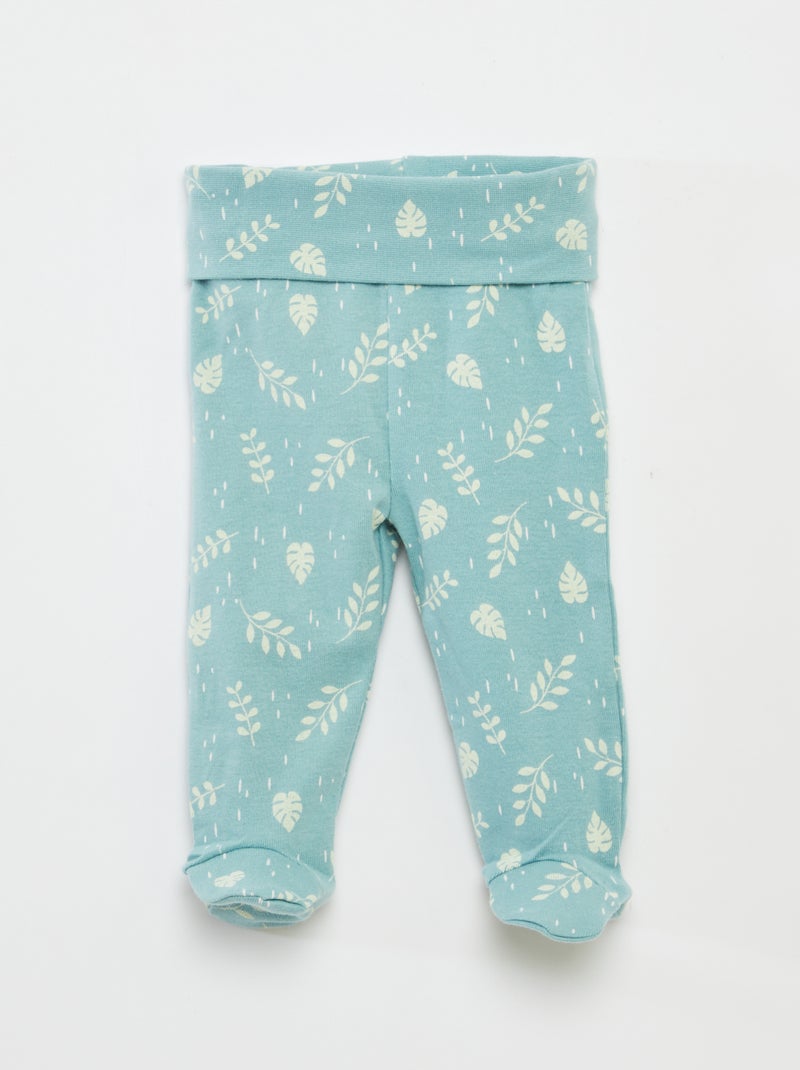 Conjunto body + leggings com pés 'Simba' VERDE - Kiabi