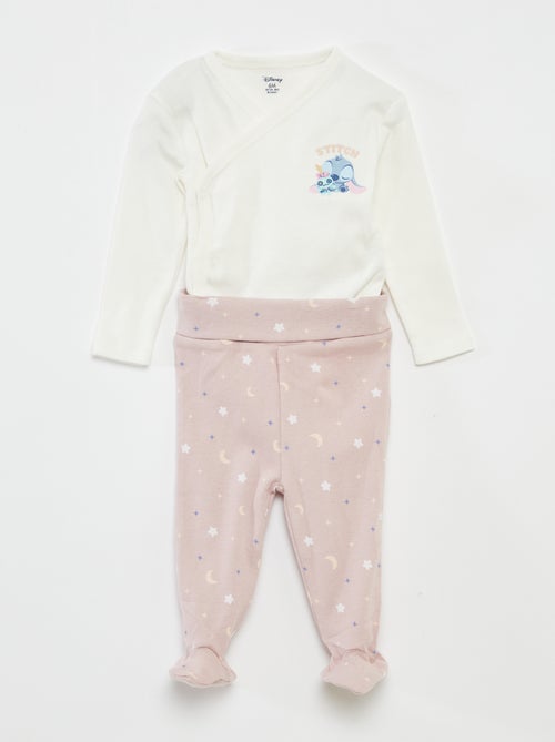 Conjunto body + leggings com pés 'Stitch' - Kiabi