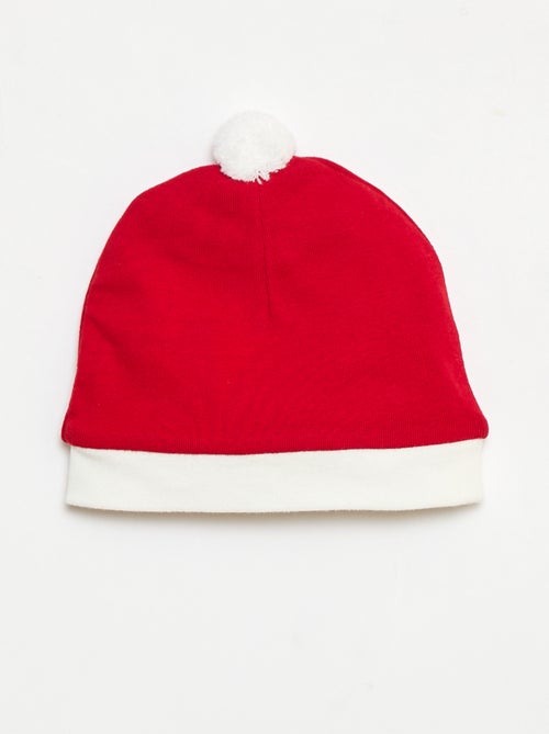 Conjunto body + leggings + gorro Natal em algodão - Kiabi