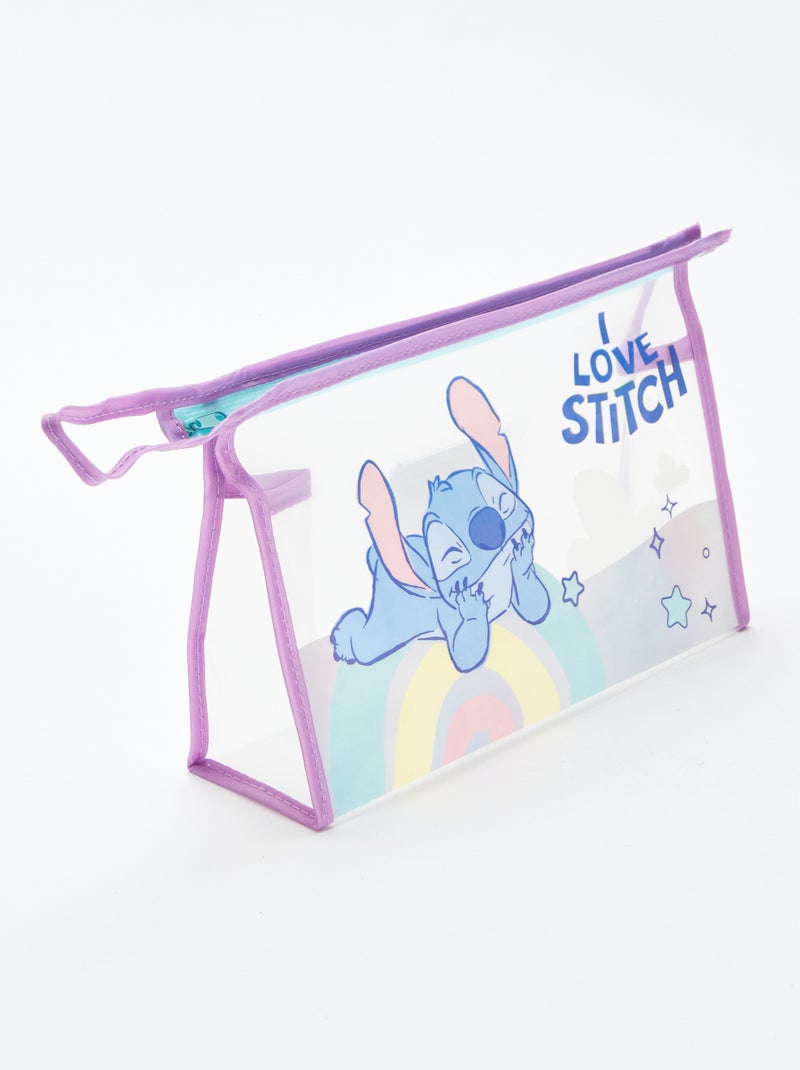 Conjunto bolsa de toilette + escova de cabelo + toalha 'Stitch' 'Disney'  - 3 peças Rosa - Kiabi