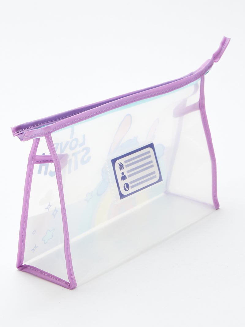 Conjunto bolsa de toilette + escova de cabelo + toalha 'Stitch' 'Disney'  - 3 peças Rosa - Kiabi