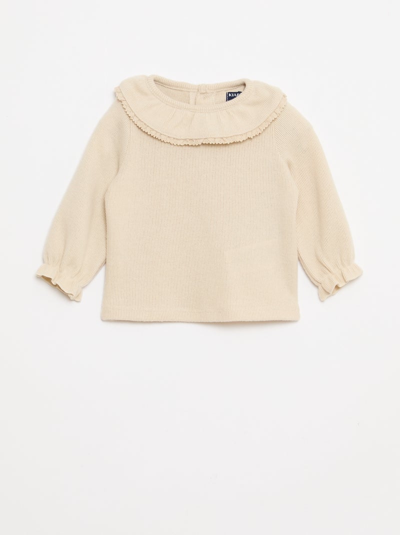 Conjunto boneca t-shirt + legging - 2 peças Bege - Kiabi