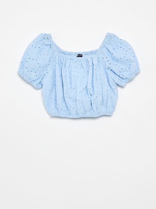 Conjunto bordado de 2 peças - calções + blusa - Kiabi