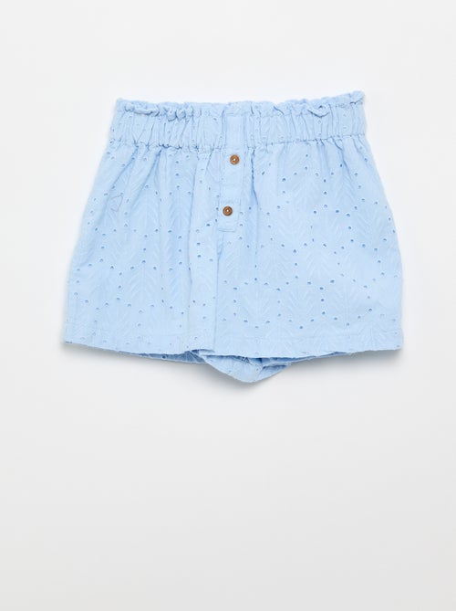 Conjunto bordado de 2 peças - calções + blusa - Kiabi