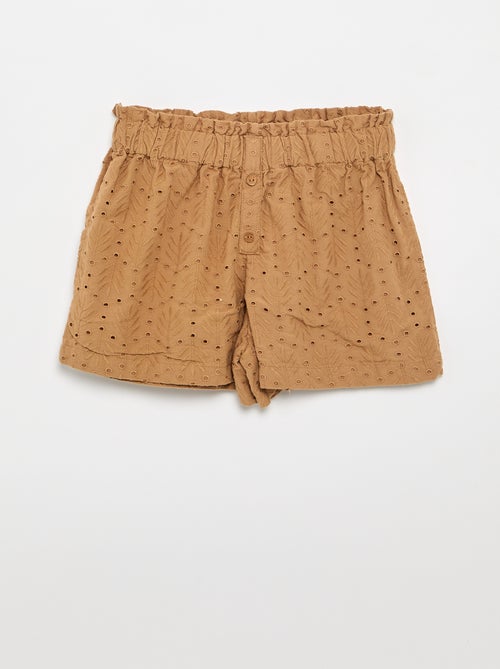 Conjunto bordado de 2 peças - calções + blusa - Kiabi