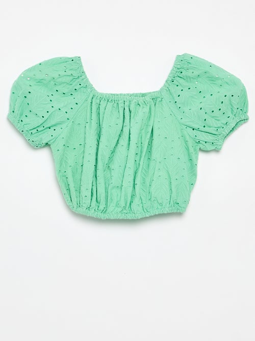 Conjunto bordado de 2 peças - calções + blusa - Kiabi