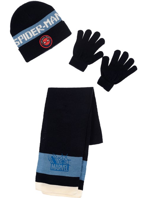Conjunto cachecol, luvas & gorro azul-marinho menino spiderman - licença oficial - Kiabi