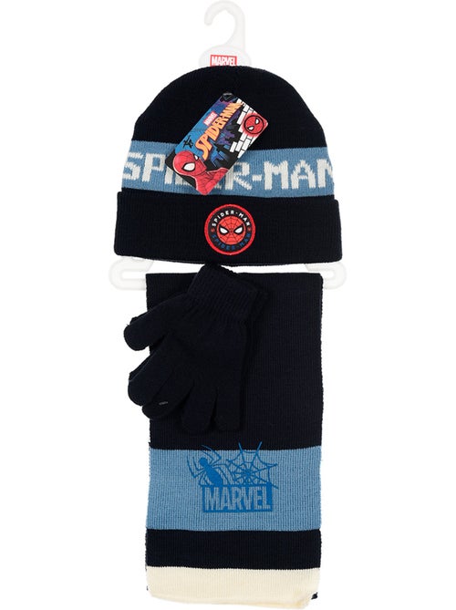 Conjunto cachecol, luvas & gorro azul-marinho menino spiderman - licença oficial - Kiabi