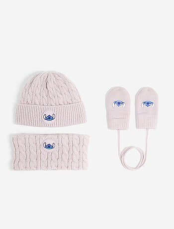 Conjunto cachecol + snood + luvas 'Disney' - 3 peças