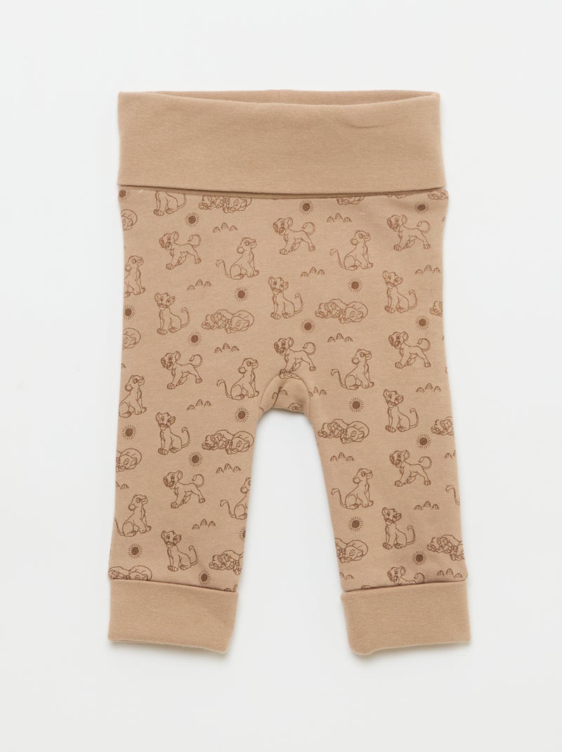 Conjunto calça + body + gorro "Simba" - 3 peças Bege - Kiabi