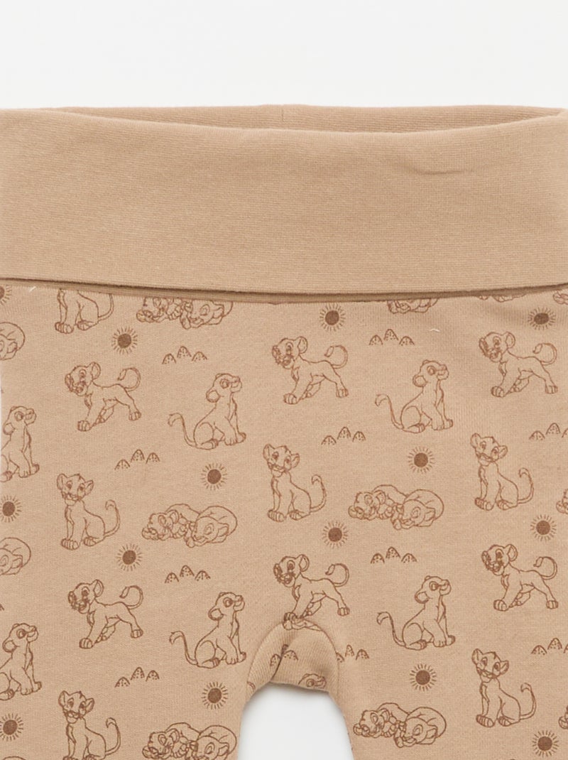 Conjunto calça + body + gorro "Simba" - 3 peças Bege - Kiabi