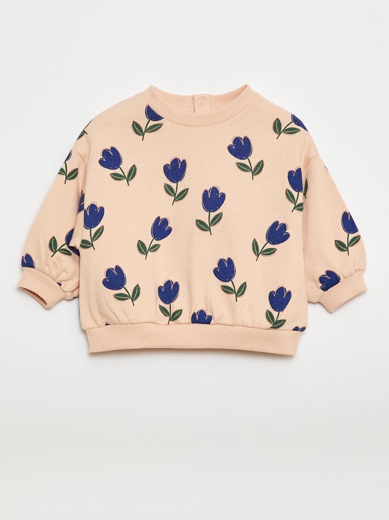 Conjunto calças de fato de treino em moletão sweatshirt+ leggings - 2 peças Rosa - Kiabi